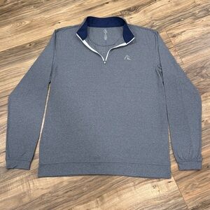 Rhoback Men’s Heather Performance Q-Zip Size Large Glacier Grey Colorway